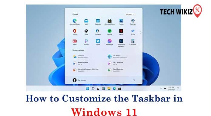 Taskbar in Windows 11